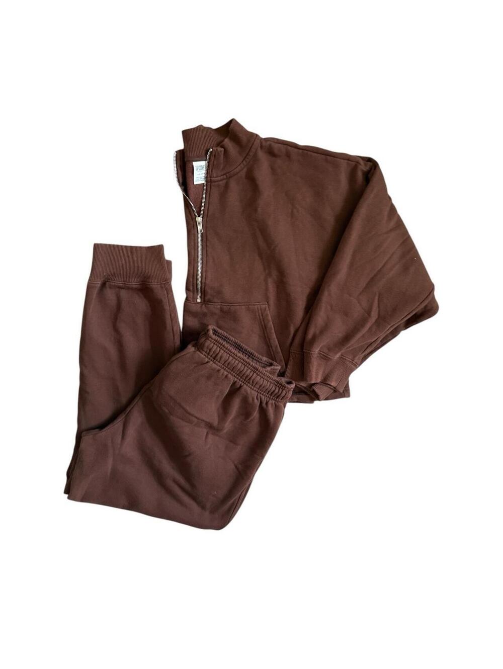 Victoria's Secret PINK Matching Brown Sweat Set Size Large